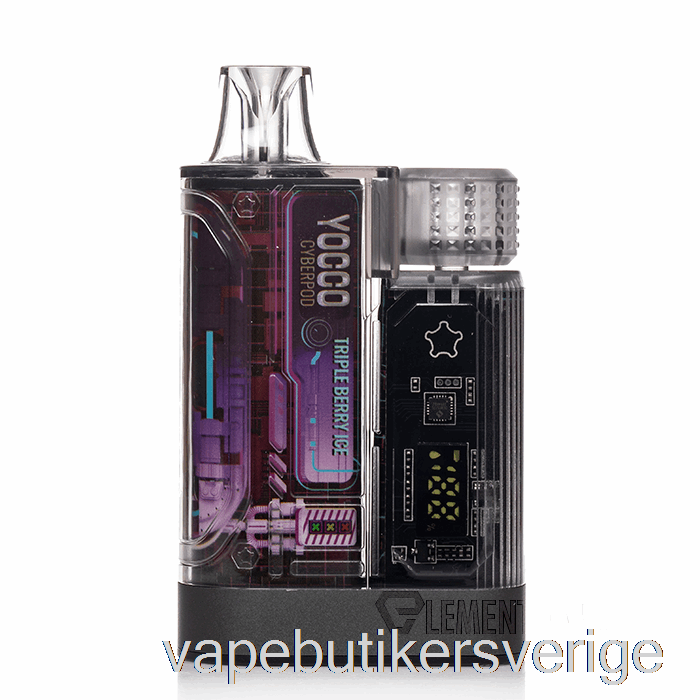 Vape Sverige Yocco Cyberpod 12000 Engångs Triple Berry Ice